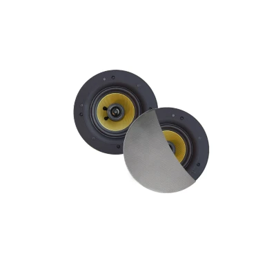 Afbeelding van Randloze Samba speaker set in mat chroom, (rond 195mm) 65 WATT