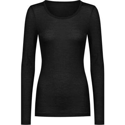 Afbeelding van mey Langarm Serie LOVE Pyjamashirt, Dames, Maat: 46/48, Schwarz