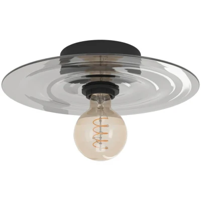 Afbeelding van EGLO Lintmill Plafondlamp Wandlamp E27 Ø 30 cm Zwart/Grijs
