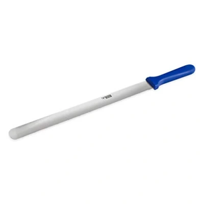 Afbeelding van thermohauser Bakkersmes (staal, roestvrij), eenzijdig zaagslijpen, met blauwe kunststof handgreep, lemmet 36 cm