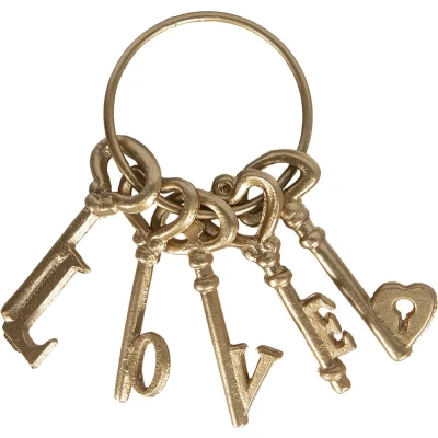 Afbeelding van Clayre &amp; Eef Hanger 10x5x20 cm Goudkleurig Ijzer Woondecoratie