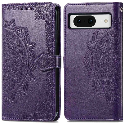 Afbeelding van Google Pixel 8 Hoesje Kunstleder iMoshion Bookcase Paars Telefoonhoesje
