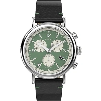 Afbeelding van Timex Standard Chrono TW2V71000 Horloge Leer Bruin Ø 41 mm