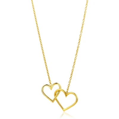 Afbeelding van Miore Hart Ketting met Hanger Dames Harten Halsketting 9 Karaat Kleur Geelgoud Handgemaakte Hoogwaardige Sieraden