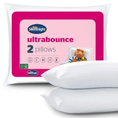 Afbeelding van Silentnight Ultrabounce kussen, wit, microvezel, verpakking van 2 stuks