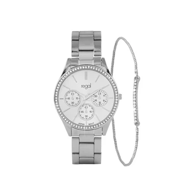 Afbeelding van Regal dameshorloge met armband in cadeaudoosje
