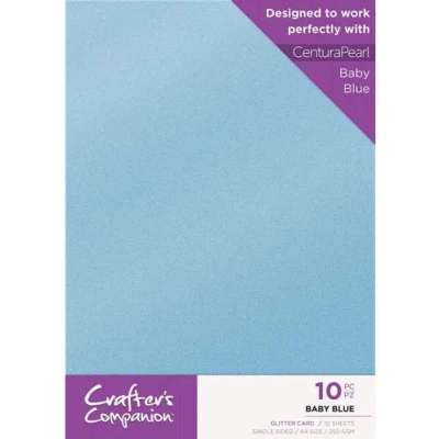 Afbeelding van Crafter&#039;s Companion Glitter karton A4 a 10 vel Baby Blauw
