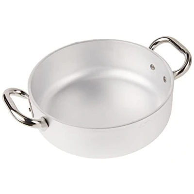 Afbeelding van Pentole Agnelli ALMR110624 5 mm professionele aluminium pannen, lage stralende cilindrische braadpan, 3,7 l