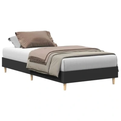 Afbeelding van vidaXL Bedframe zonder matras 90x200 cm spaanplaat zwart