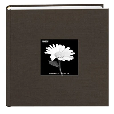 Afbeelding van Stoffen Frame Cover Fotoalbum 200 Zakken Houden 4x6 Foto&#039;s, Warme Mokka