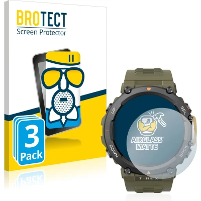 Afbeelding van BROTECT AirGlass Matte kogelwerende glasfolie, Smartwatch beschermfolie, Grijs
