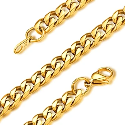 Afbeelding van GoldChic Jewelry Heren Cubaanse Kettingen Goud, 6mm Curb Link Sieraden