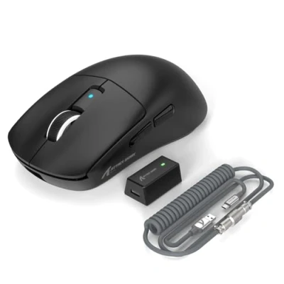 Afbeelding van EWEADN x ATTACK SHARK R6 LIGHTSPEED Wireless Gaming Mouse, 39G Ultralicht Ontwerp, HyperSpeed met 8K Hz, PAW3950 sensor, Nordic52840, 42K DPI voor e Sports game, Tri mode Programmable Muizen Zwart