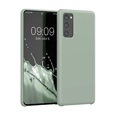 Afbeelding van kwmobile telefoonhoesje geschikt voor Samsung Galaxy S20 FE Hoesje met siliconen coating Smartphone case in grijsgroen