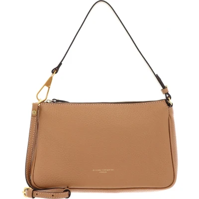 Afbeelding van GIANNI CHIARINI Leren Schoudertas Brooke Shoulderbag Nature Lichtbruin