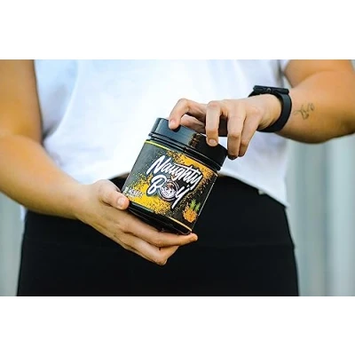 Afbeelding van Naughty Boy Menace Pre Workout Poeder met Citrulline, Beta alanine &amp; Hoge Cafeïne, Energie Focus voor Mannen Vrouwen 420g/30 Porties (Pineapple OG)