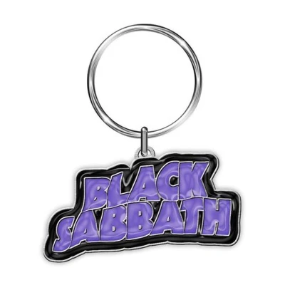Afbeelding van Black Sabbath Metalen Enamel Fill In Logo Sleutelhanger Zilver