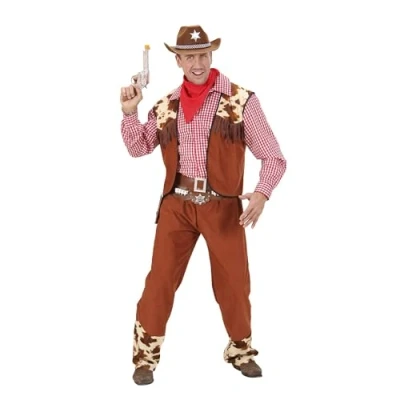 Afbeelding van Widmann Cowboy &amp; Cowgirl Kostuum Luxe Renegade Man rood,bruin XL Carnavalskleding Verkleedkleding