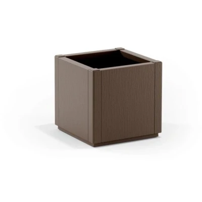 Afbeelding van Bloembak ETHICA Taupe Vierkant 38 L STEFANPLAST
