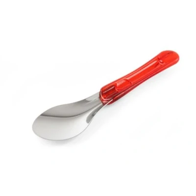 Afbeelding van HENDI IJsspatel, met tritan handvat, ijslepel, ijsschep, gelato spatel, ijs (L)260mm, roestvast staal 18/10, rood