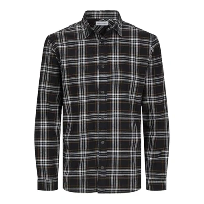 Afbeelding van JACK&amp;JONES PLUS Heren Jjjoshua Fall Flannel Shirt Ls Pls Vrijetijdshemd, zwart, 4XL