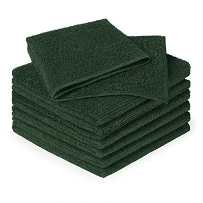 Afbeelding van Blumtal Set van 12 microvezeldoeken, theedoeken, autoverzorging, polijstdoek, 30 x 40 cm, donkergroen