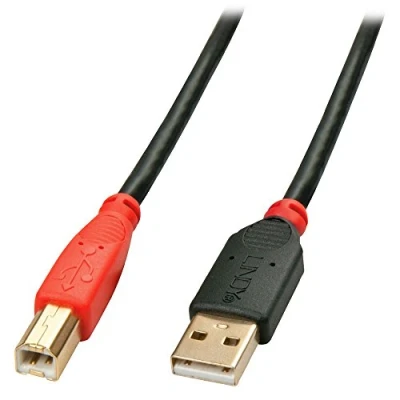 Afbeelding van Lindy 42762 USB A/USB B 15m A Zwart, Rood