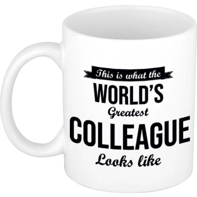 Afbeelding van Worlds Greatest Colleague cadeau mok / beker 300 ml feest mokken