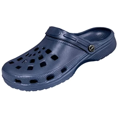 Afbeelding van Reis BCDOTS_G36 Klompen, Tuinschoenen, Slippers, Sandalen, Keukenschoenen Unisex Mannen en Vrouwen Marineblauw Maat 36