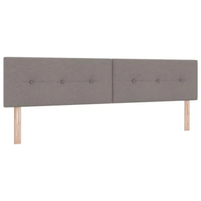 Afbeelding van vidaXL Hoofdbord Set van 2 Taupe Hout en stof 200 cm lang