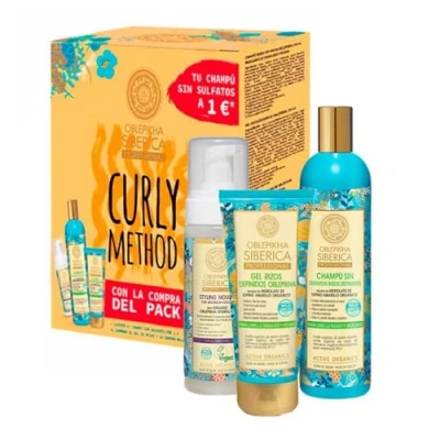Afbeelding van Set Curly Oblepica: CHAMPÚ SIN SULFATOS 400 ML + Gel DE RIZOS 200 ESPUMA MOLDEADORA 170