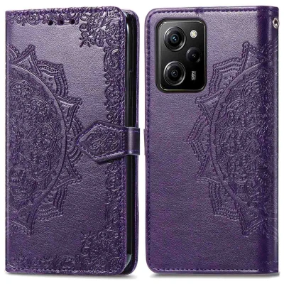 Afbeelding van Xiaomi Poco X5 5G Hoesje Kunstleder iMoshion Bookcase Paars Telefoonhoesje
