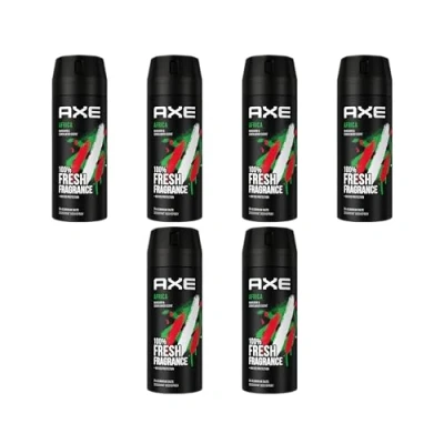 Afbeelding van AXE Bodyspray voor een langdurige geur Africa zonder aluminiumzouten, verpakking van 3 stuks (3 x 150 ml)