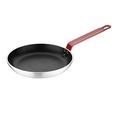 Afbeelding van Hygiplas Teflon Platinum Plus anti aanbak koekenpan 240mm rood handvat