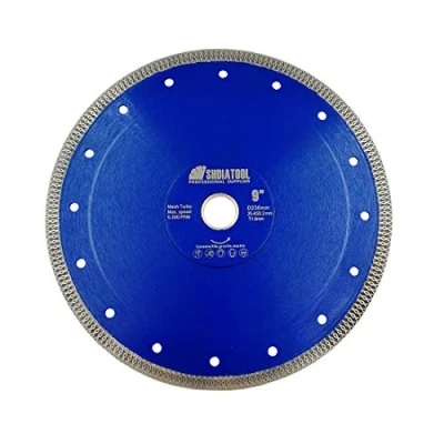 Afbeelding van SHDIATOOL Diamantschijf 230 mm met X Mesh Turbo voor porselein, keramische tegels, graniet, marmer