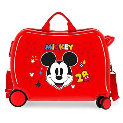 Afbeelding van Disney Mickey Get Moving Koffer voor kinderen, rood, 50 x 39 20 cm, stijve ABS combinatiesluiting, 34 l, 1,8 kg, 4 wielen, handbagage, Azul Y Amarillo, kinderkoffer