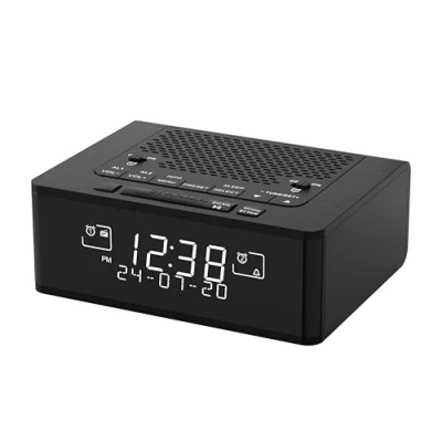 Afbeelding van DAB &amp; FM radiowekker met 40 voorkeuzezenders, dimbaar LCD scherm, dubbele wekker aan/uit knop, snoozefunctie, Bluetooth iTOMA 525