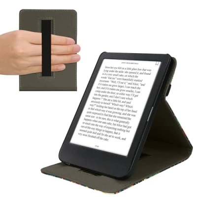 Afbeelding van kwmobile e reader hoesje compatibel met Kobo Clara BW/Colour Kunstleren ereader cover stand bibliotheek in meerkleurig