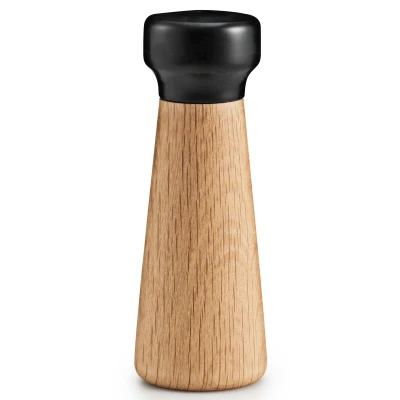 Afbeelding van Normann Copenhagen Craft Peper En Zoutmolen Zwart Small Naturel Eiken