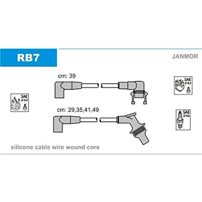 Afbeelding van Bougiekabelset JANMOR RB7