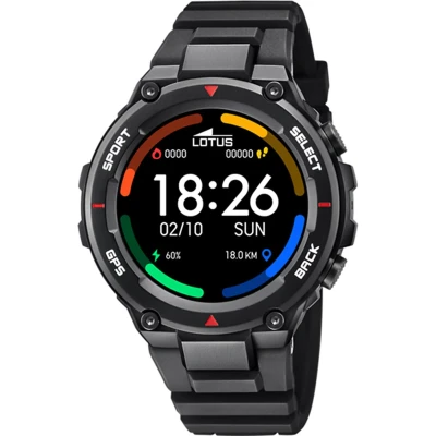 Afbeelding van Lotus Smartime Smartwatch, Heren, Maat: One Size, Black