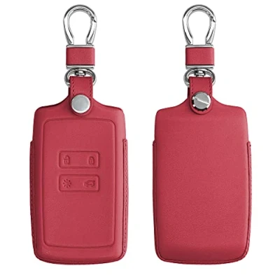 Afbeelding van kwmobile Autosleutel hoesje compatibel met Renault 4 knops Smartkey (alleen Keyless Go) behuizing in rood