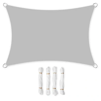 Afbeelding van SONGMICS luifel 3 x5 m, waterdicht (min. 1000 mm), UV bescherming, zonwering van scheurvast polyester, houdt 93% de zonnestralen weg, weerbestendig, tuin, balkon, lichtgrijs GSH35QY