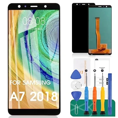 Afbeelding van Incell LCD scherm voor Samsung Galaxy A7 2018 Vervanging SM A750F Touch Digitizer Assembly A750G, A750C, A750X, A750N Repair Kit (Zwart)