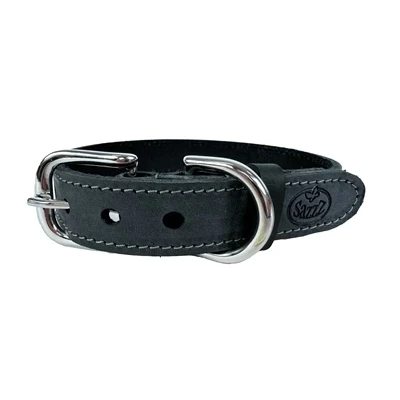 Afbeelding van Sazzz Halsband Hond Nomad Vintage Leer Antraciet 32 39X2 CM