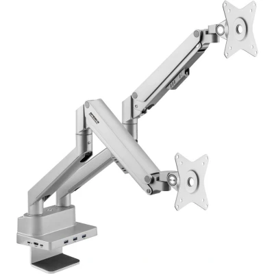Afbeelding van SpeaKa Professional SP MM 800 2 voudig Monitor tafelbeugel 43,2 cm (17) 81,3 (32) Geïntegreerd dockingstation, Gasdruktechniek, Kantelbaar, Zwenkbaar