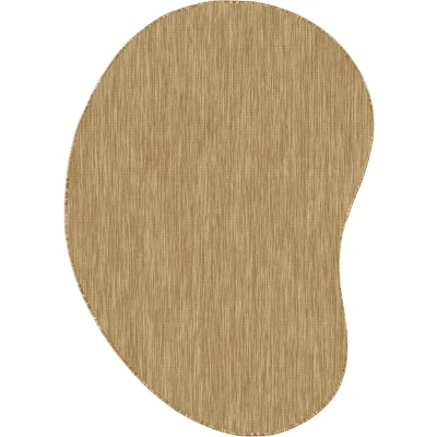 Afbeelding van Brussels Uni Buitenkleed Organisch Effen Indoor &amp; Outdoor Vloerkleed Tuinkleed, Balkonkleed Jute Beige 240x340 cm Overig