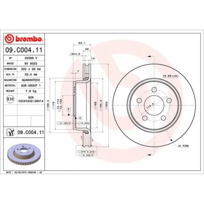 Afbeelding van Brembo Remschijven 09.C004.11