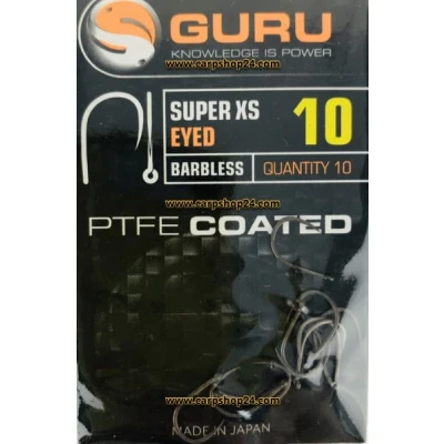 Afbeelding van Guru Super XS (10 pcs) Barbless Eyed Maat : Size 10