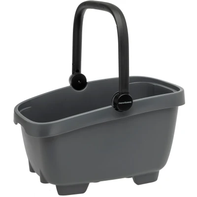 Afbeelding van New Looxs Clipper With Handle Fietstas Anthracite 28L Grijs Fietstassen